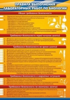 Стенд "Правила выполнения лабораторных работ по биологии" (вариант 2) - «globural.ru» - Краснотурьинск