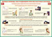 Таблица Порядок действий при опасном кровотечении 1000*1400 винил - «globural.ru» - Краснотурьинск