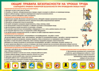 Таблица Общие правила безопасности на уроках труда 1000*1400 винил	  - «globural.ru» - Краснотурьинск