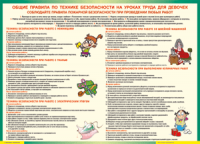 Правила безопасности на уроках труда для девочек 1000*1400 винил	 - «globural.ru» - Краснотурьинск