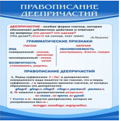 Стенд "Правописание деепричастий" - «globural.ru» - Краснотурьинск