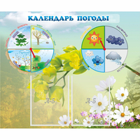 Стенд "Календарь погоды" с 2 карманами - «globural.ru» - Краснотурьинск