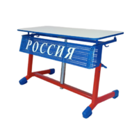 Стол ученический двухместный "Патриот-2о" на газовом лифте (р.гр. № 3-7 и наклоном столешницы) - «globural.ru» - Краснотурьинск