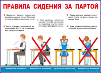 Таблица Правила сидения  за партой 1000*1400 винил - «globural.ru» - Краснотурьинск
