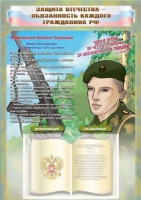 Стенд-уголок "Защита Отечества – обязанность каждого гражданина Российской Федерации" - «globural.ru» - Краснотурьинск