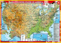 Настенная карта Соединенных Штатов Америки на английском языке (учебная) - «globural.ru» - Краснотурьинск