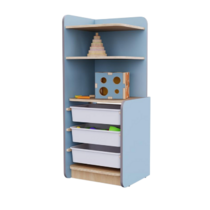 Угловой шкаф с ящиками из коллекции мебели «НЕГА» (цвет голубой) - «globural.ru» - Краснотурьинск