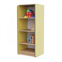 Открытый шкаф с полками из коллекции мебели «НЕГА» (цвет желтый) - «globural.ru» - Краснотурьинск