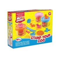 Пластилин на растительной основе Artberry/Stamp Your Zoo 3 бан./35 г со штампами - «globural.ru» - Краснотурьинск