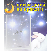 Стенд "Список детей на кровати" №5 - «globural.ru» - Краснотурьинск