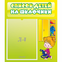 Стенд "Список детей на шкафчики" №5 - «globural.ru» - Краснотурьинск