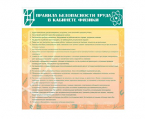 Стенд "Правила безопасности труда в кабинете физики" - «globural.ru» - Краснотурьинск